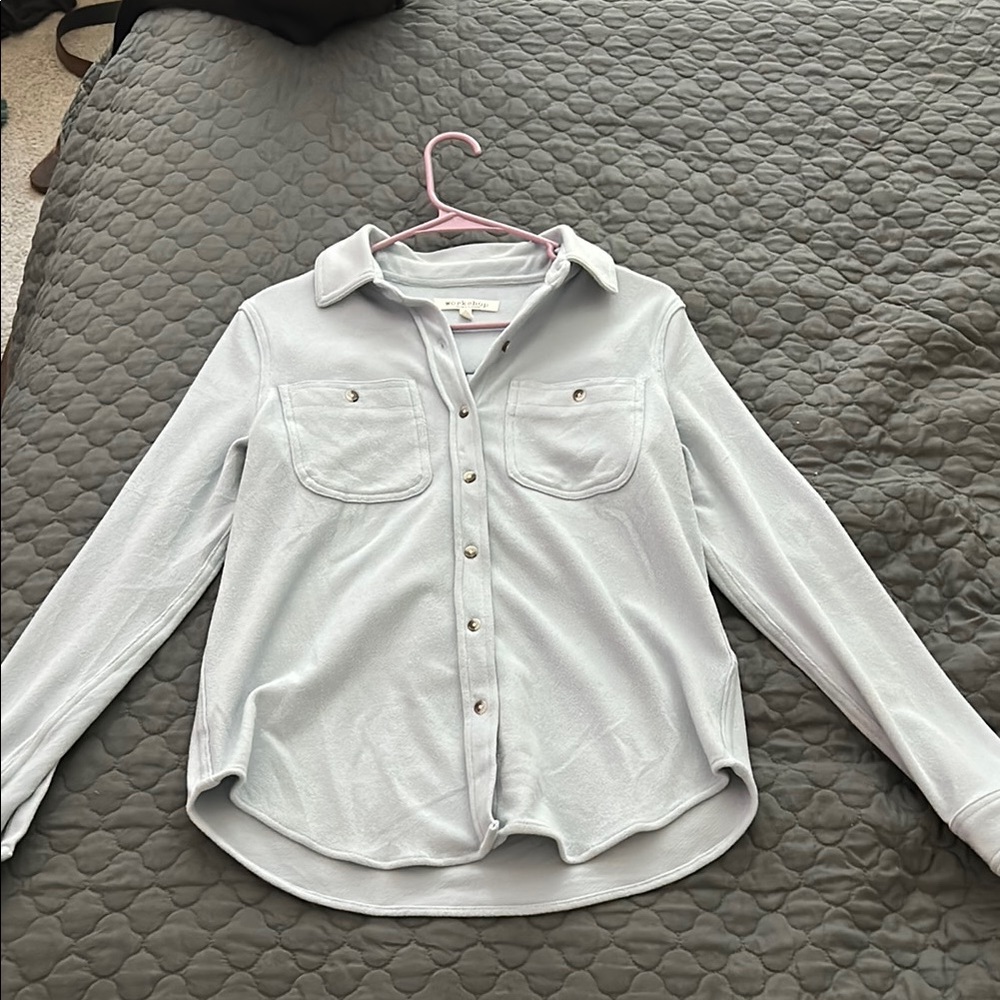 Light Gray Button-Up Shirt